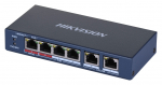 Hikvision DS-3E0106HP-E Network Links Unmanaged Fast Ethernet (10/100) PoE Support Blue