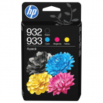 HP 5LB 932 Black 933 CMY Original Ink Cartridge 4-Pack