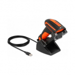 Industrie Barcode Scanner 1D und 2D f&uuml;r 2,4 GHz oder Bluetooth mit induktiver Ladestation
