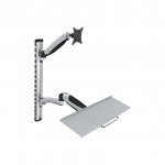 Digitus | Wall mount | Workstation | Adjustable Height, Tilt, Swivel | 27 " | Maximum weight (capacity) 6 kg | Silver DA-90354