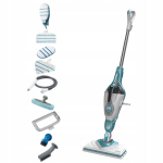 Black & Decker BHSM166DSM steam cleaner Steam mop 0.5 L 1600 W Aqua colour, White