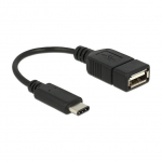 USB 2.0 A - C (Buchse - Stecker) Adapter 15 cm schwarz Delock