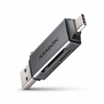 AXAGON CRE-DAC USB-A and USB-C card reader - SD/microSD