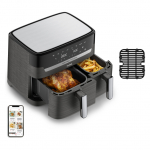 Dual Easy Fry & Grill EY905B, Hei&szlig;luftfritteuse, 8,3 l, Doppel, Grau, Ber&uuml;hrung, Eigenst&auml;ndig