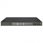 Switch 24x GE GES-2128P 4xGSFP 19" 380W 24xPoE+