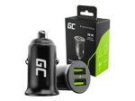 GREEN CELL USB CAR CHARGER GC POWERRIDE NANO36 36W 6A 2X USB-A