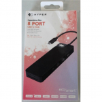 Renew. Hyper HyperDrive Flex 8 Port USB-C Hub, Black | Hyper HyperDrive Flex 8 Port USB-C Hub, Black | HD4102BKGL | HDMI ports quantity 1 | Warranty 23 month(s) | DAMAGED PACKAGING