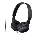 Sony MDR-ZX110AP - Headphones with mic - full size - wired - 3.5 mm jack - black