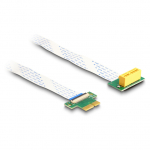 Riser Karte PCI Express x1 Stecker zu x1 Slot 90&deg; gewinkelt mit FPC Kabel 30 cm