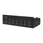 Logilink USB HUB 3.0, 7-Port, 5,25" intern + Schnelladeport