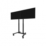 Neomounts Floor stand | ADM-875BL2 Dual screen adapter | Adjustable Height | 42-65 " | Maximum weight (capacity) 40 kg | Black ADM-875BL2