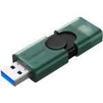 Kingston USB Flash Drive | DataTraveler Duo | 256 GB | USB Type-C/Type-A | Black/Green