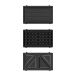Black+Decker BXSA754E Toaster with 3 interchangeable plates