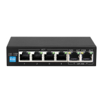 Extralink KRIOS | PoE Switch | 4x Gigabit PoE/PoE+, 2x RJ45 Uplink Gigabit, 60W