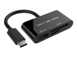GEMBIRD UHB-CR3-02 compact USB Type-C SDXC combo card reader OTG black