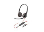 HP Poly Blackwire 3225 Stereo USB-C Headset +3.5mm Plug +USB-C/A Adapter