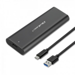 Qoltec - Storage enclosure - for M.2 SSD NVME PCI-E - USB type C