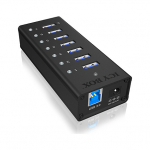 HUB 7Port. Verf&uuml;gt &uuml;ber 7x USB 3.0 Anschl&uuml;sse f&uuml;r Laufwerke ICY BOX