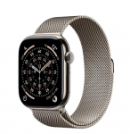 Apple Watch Series 11 GPS + Cellular 46mm Natural Titanium Case with Natural Milanese Loop