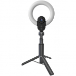 LORGAR Circulus 910, Streaming web camera, 5MP 2592X1944 max resolution, up to 60fps, 1/2.8", Sony STARVIS CMOS image sensor, full glass lens, 5.5'' built-in ring light (1700-14 000K), foldable tripod, auto focus, dual microphones with AI noise