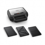 Tefal UltraCompact 3in1, hall/must - Vahvlimasin, V&otilde;ileivagrill & Panini Press / SW383D10