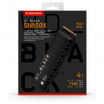M.2  4TB WD Black SN850X NVMe PCIe 4.0 x 4 with Heatsink