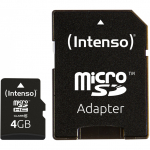 CARD 4GB Intenso 3413450 MicroHC Class 10 20MB/s inkl. Adapter