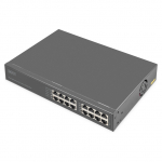 DIGITUS Switch 8-Port Gigabitgabit PoE + Injektor 250W schw