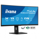 86,4cm/34" (3440x1440) iiyama ProLite XCB3497WQSNP-B1 21:9 UWQHD VA 0,4ms 120Hz HDMI DP USB-C Speaker Black