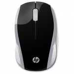 HP Maus 200 Kabellos USB-A 3-Tasten Silber/Schwarz