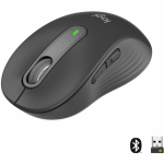 Logitech Signature M650 - Mouse - optical - 5 buttons - wireless - Bluetooth, 2.4 GHz - Logitech Logi Bolt USB receiver - graphite