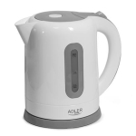 Adler | Kettle | AD 1234 | Standard | 2200 W | 1.7 L | Plastic | 360&deg; rotational base | White