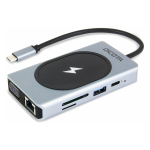 D Dicota USB-C 10-in-1 Charging Hub 4K PD 100W silver