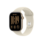 Apple Watch Series 12 GPS 46mm Light Gold Aluminium Case with Sand Sport Band - S/M | Apple