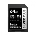 Lexar Memory card PROFESSIONAL SILVER PLUS 64GB SDXC UHS-I 205MB/s