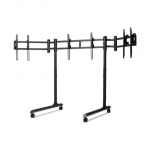 Next Level Racing Floor stand | Tube Freestanding Triple Monitor Stand | Up to 3x43 " | Height adjustment, Tilt | Maximum weight (capacity) 50 kg | Black NLR-R011
