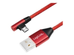 LOGILINK CU0149 LOGILINK - USB 2.0 to micro-USB (90&deg; angled) male, 0.3m