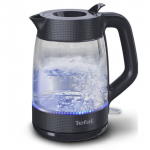 TEFAL Kettle | KO2G08E0 | 2000 W | Electric | 1.7 L | Heat-resistant glass | 360&deg; rotational base | Black/Transparent