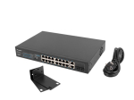 Lanberg Switch rack 19" POE+ 16x 100MB /2X COMBO  GIGABIT ETHERNET 250W