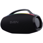 2.1 portable speaker SVEN PS-399, black, power output 50+2x25W (RMS), Auracast, Waterproof (IPx5), TWS, Bluetooth, USB, lithium battery