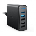 Anker PowerPort Speed 5 Charger 5-Port USB-A 63W black