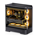Jonsbo D400 PC-Geh&auml;use, Midi Tower, ATX, Tempered Glass - schwarz