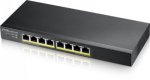 ZYXEL GS1915-8EP, 8-PORT GBE POE SMART HYBRID MODE SWITCH, STANDALONE OR NEBULAFLEX CLOUD, 60 WATT 802.3AT, DESKTOP, FANLESS (5Y WARRANTY)