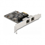 DeLock 2-Port RJ45 Gigabit LAN RTL8111 PCI Express-Karte