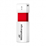 STICK MediaRange USB STICK 4GB USB 2.0 Slider red