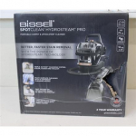 Renew. Bissell | Portable Carpet and Upholstery Cleaner | SpotClean HydroSteam Pro | Corded operating | Washing function | 1000 W | - V | Black | Warranty 24 month(s) | DAMAGED PACKAGING, USED, DIRTY,SCRATCHES,MISSING HYDRORINSE TOOL