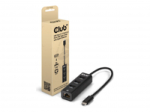 CLUB 3D USB Type-C 3.2 Gen1 to 3 Ports USB Type-A Hub with Gigabit Ethernet