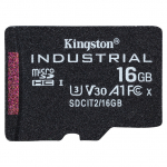 CARD 16GB Kingston microHC Industrial C10 A1 pSLC Card Single Pack w/o Adapter