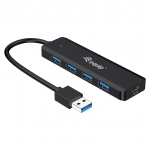 Equip USB-Hub 4-Port 3.2 ->4x3.0 +USB-C Adp.5Gbps o.Netz.sw 21251222
