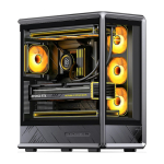 Jonsbo D401 PC-Geh&auml;use, Midi Tower, ATX, Tempered Glass - schwarz